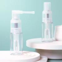 Bouteille en plastique transparent de 180 ml, cylindrique, lisse et noire