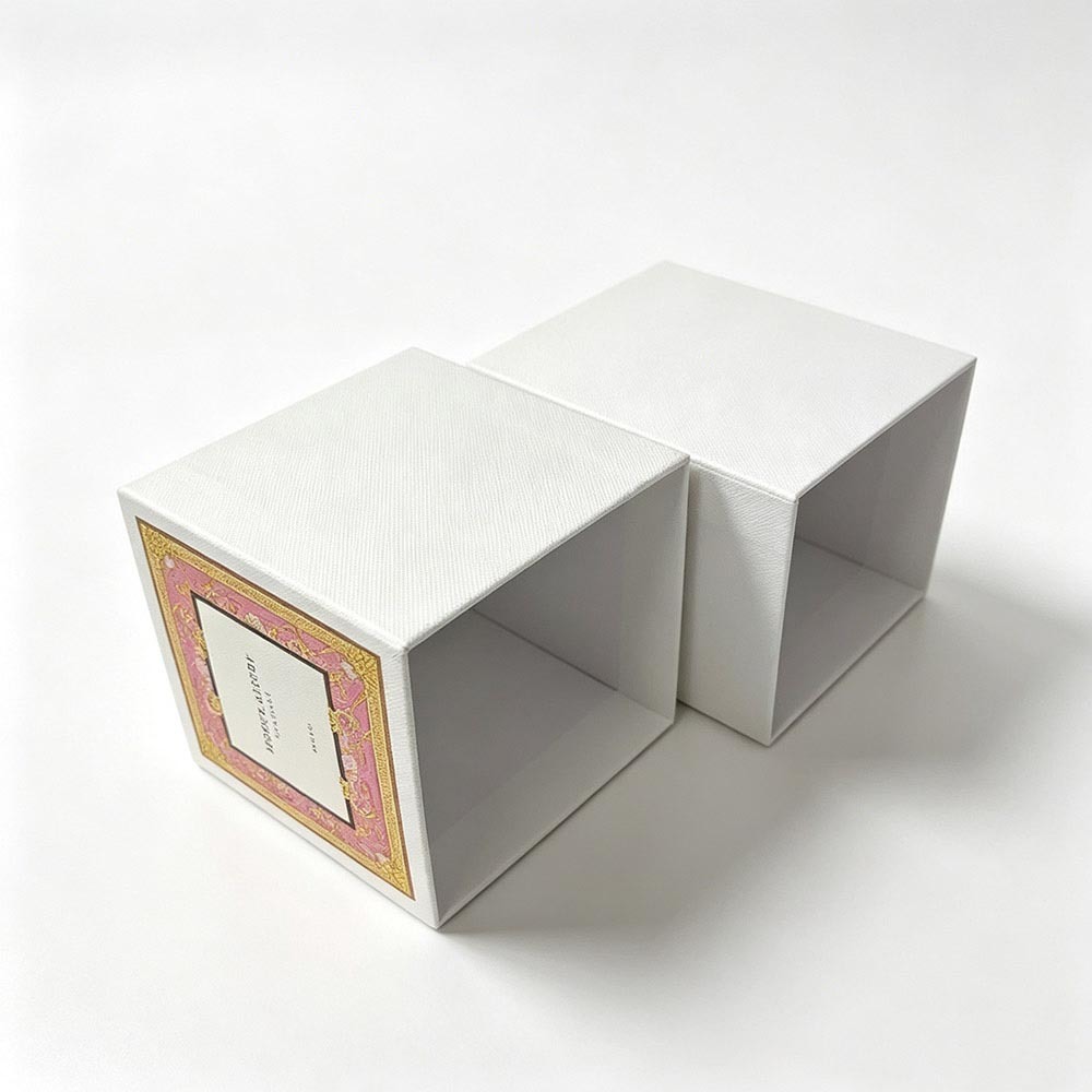 Textured Paper Square Lid And Base Rigid Gift Box Customized