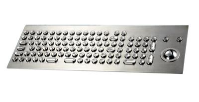 MKTNF2687 stainless steel metal keyboard with trackball, function keys and pad