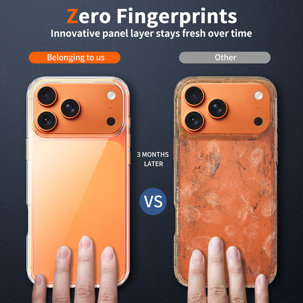 Shockproof Phone Case Transparent PC TPU Hybrid Drop Resistance Armor Mobile Phone Cover Clear Case for iPhone 17 Pro Max