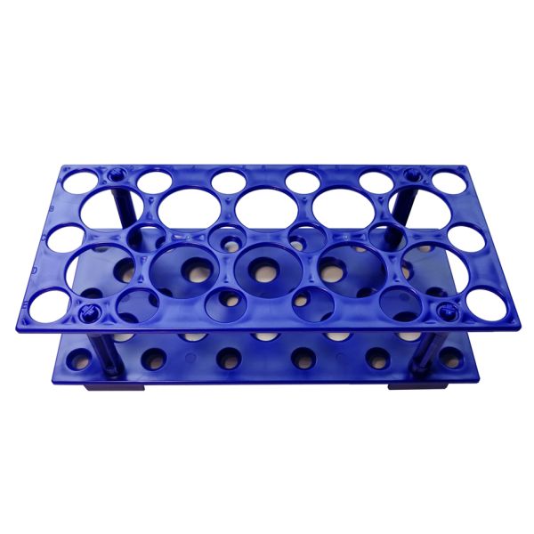Test Tube Rack, Centrifuge Tube Holder (2 Pack - Blue and Orange) for 10ml, 15ml, 50ml, Detachable Plastic Stand