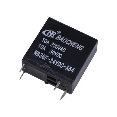relé de 12V SPST NENHUM 24V 10 Pin 0.54W NB36F-24VDC-A54 do relé 4 do ampère para a frigideira do ar