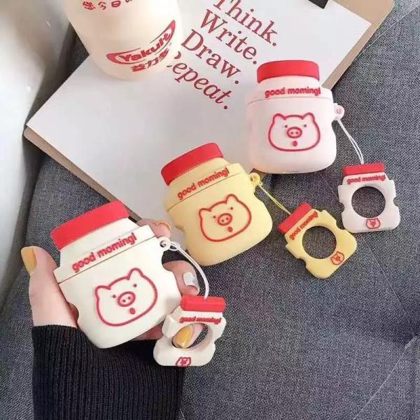 For Apple Airpods Case Cartoon Earphone Cover With Lovely Ring 3D Animal Cartoon Earphones Full Protective Cover