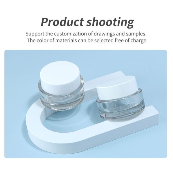 Jarrón de acrílico de doble pared transparente 50G para crema cosmética