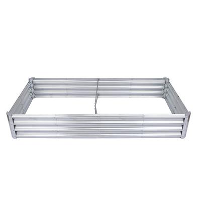 Custom Logo Big Metal Planter Boxes Large Galvanized Steel Planter Box 8*4*2 Ft