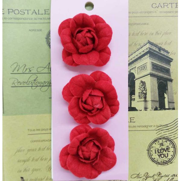 Eco - Friendly Fabric Flower Accessories Customized Size Felt Material