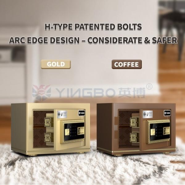 Deux alarmes, coffre-fort de bureau H250mm Fermeture biométrique d'empreintes digitales en acier massif
