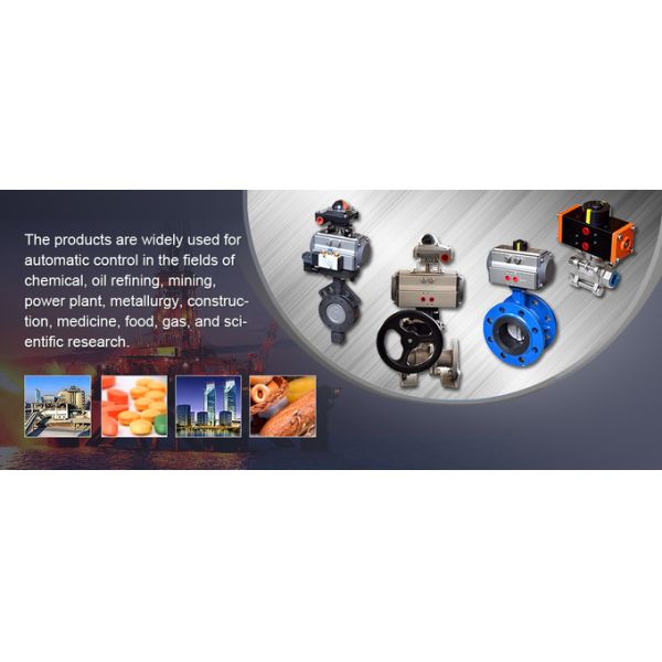 Aluminum Rack And Pinion Pneumatic Actuators OEM 90 Degree Pneumatic Rotary Actuator