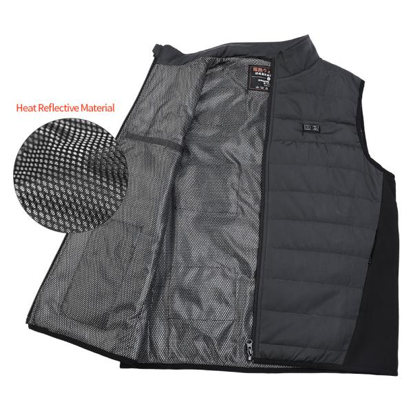 Quilted Sleeves Heated Padded Gilet Battery Powered Heated Vest Motorcycle