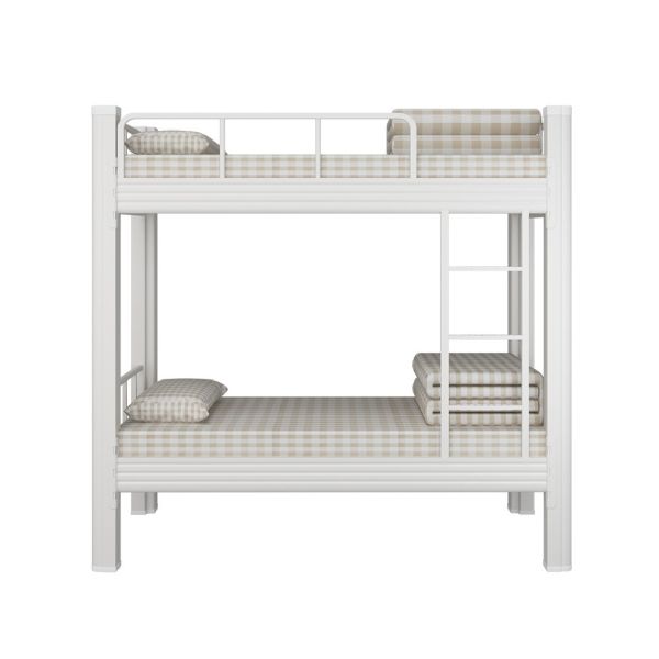 Modern  Twin Double Full Size Bunk Bed Stainless Steel Frame Easy Disassemble Dormitory Students School College Bedroom Hotel
