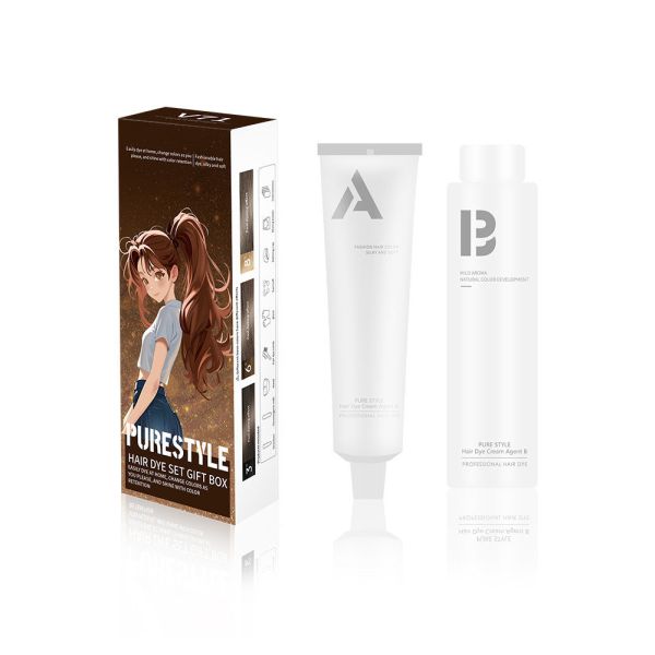 Purestyle Homeuse Hair Dye Set Raw Material Ammonia Free Herbal Formula Hair Color Cream OEM Available