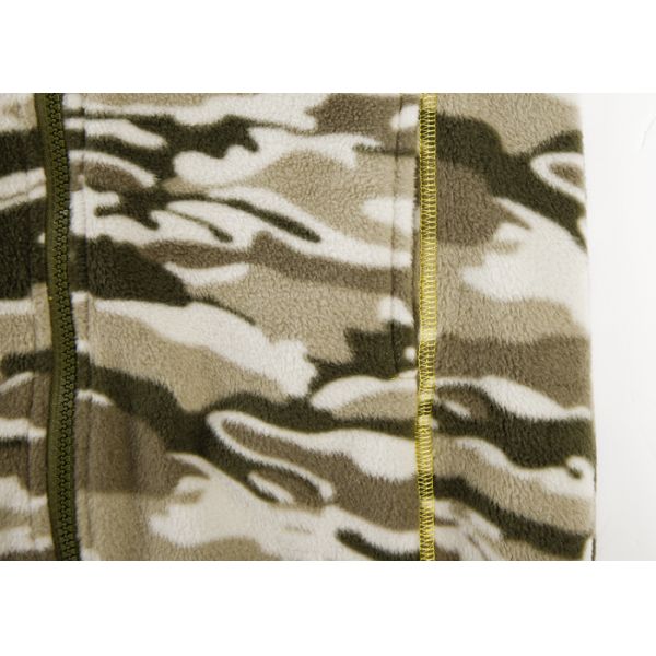 Free Size Girls Polar Fleece Jacket , Children Girls Clothes Allover Camouflage Printed