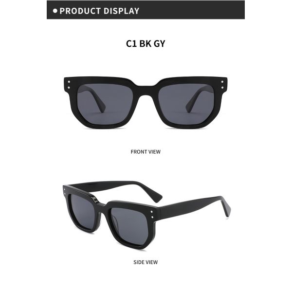 Women Men Acetate Frame Sunglasses Square Polarized Acetate Sunglasses 145 mm