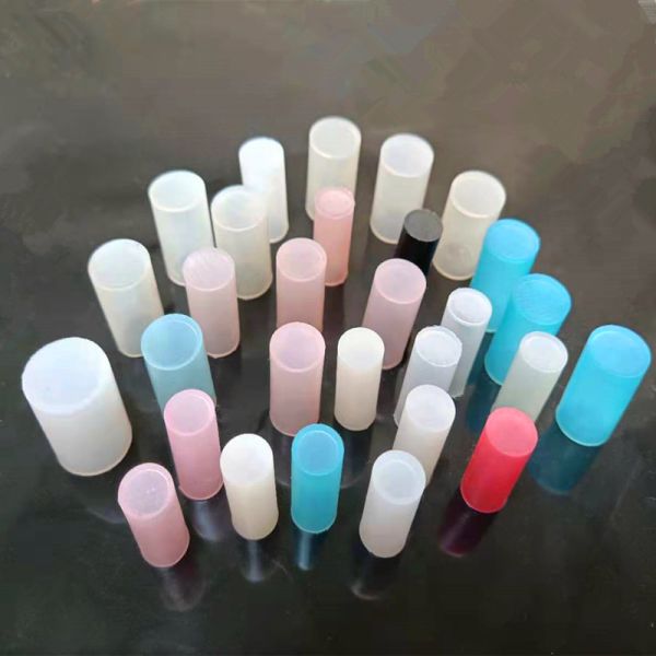 Customizable Size and Color As Requested High Temperature Threaded Screw Protection Round Shape Silicone Cap Rubber Case