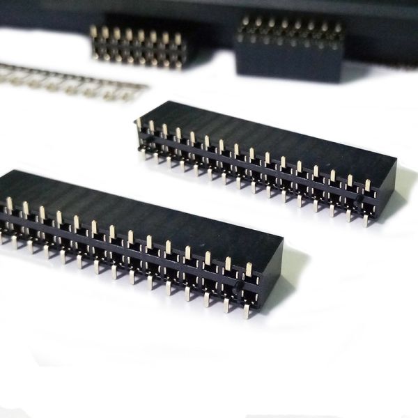 UL94V-0 Штырь соединителя 4-40 заголовка двойного тангажа строки 2mm женский