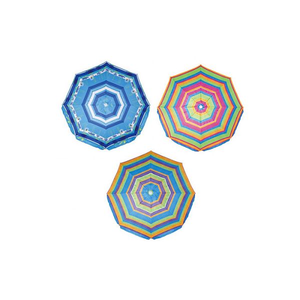 Aluminium Alloy Garden Winds Umbrella Manual Operation With Flap