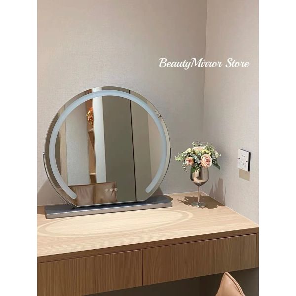 15X Magnification Smart Touch Dimmable 3 Modes 360° Rotation LED Round Makeup Vanity Mirror with Lights Mirror(WH-MR-79)