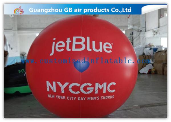 Inflatable Big Advertising Balloons , Red Air Balloon Advertising Helium Ball