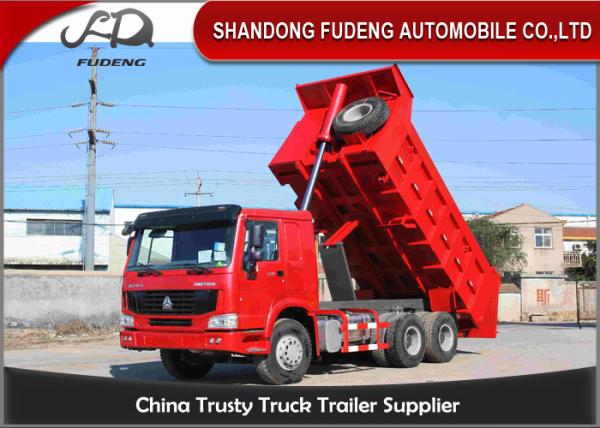 40 Tons 6 X 4 Semi Trailer End Dump Truck For Sand Stone Transportation