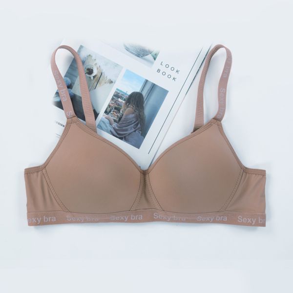 Wholesale Solid Color Small Breast Cup Bra Women Sporty Comfortable Wire Free Bra