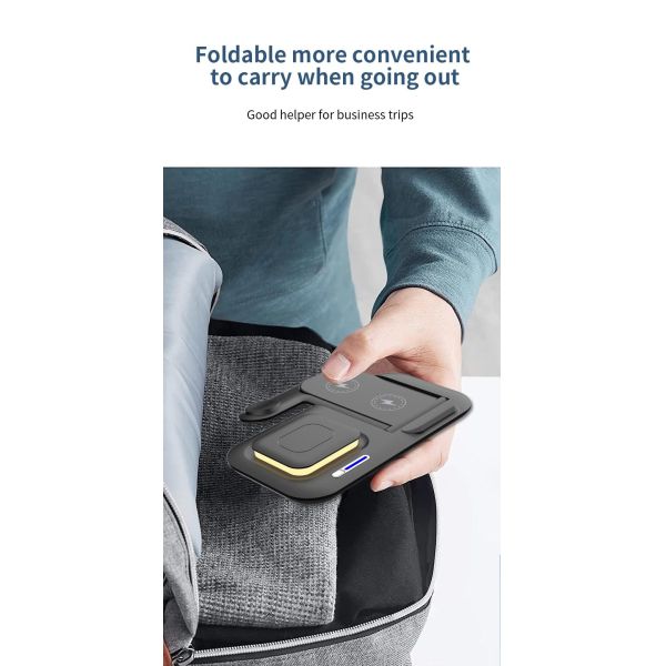 Compatible LED Foldable Wireless Charging Stand , Magnetic Charging Stand 15W