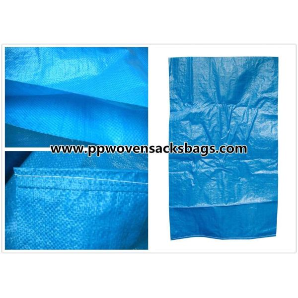 Durable Blue PP Woven Bags for Packing Chemicals / Industrial Polypropylene Sacks