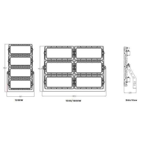 Обломоки 140-160LPW СИД светов потока SMD5050 СИД RoHS 900W-1800W CE для парковки
