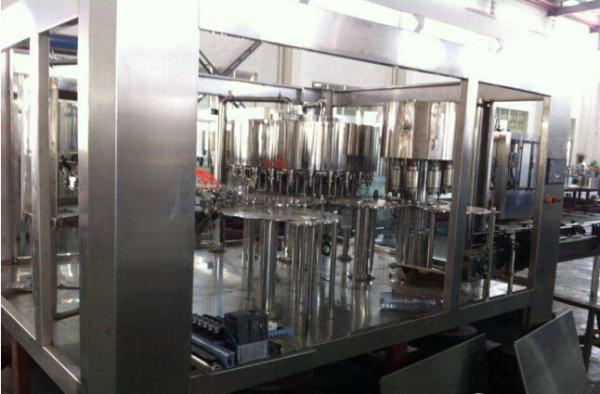 Pulp / Granule Juice Food Filling Machine 3 In 1 Juice Bottling Equipment