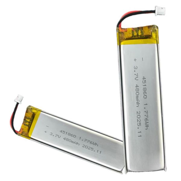 451860 3.7V 480mAh Lithium Polymer Battery for Game Controller and Reading Pen