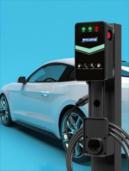 Dc Fastest Residential Ev Charger Wall Mounted Station 7KW LED Indicator