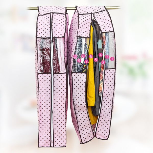 Bolso a prueba de polvo no tejido reciclable de la cubierta del traje del bolso del almacenamiento de la ropa de la limpieza en seco