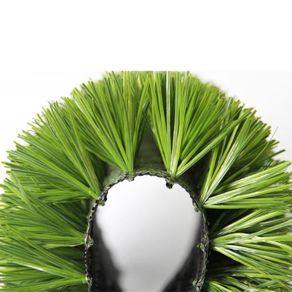 Tender Green Football Artificial Turf 55m Height Unique Diamond Reinforced
