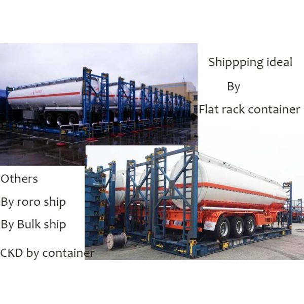 Safe Tri Axle Fuel Storage Trailer For Petroleum Pump , Tanker Truck Trailer