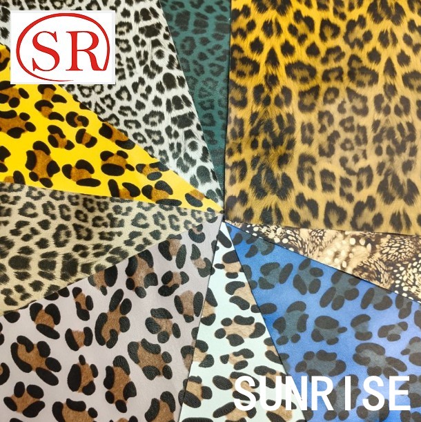 High Quality Animal Pattern Synthetic Leopard Print Leather Fabric for Waistband Chairs