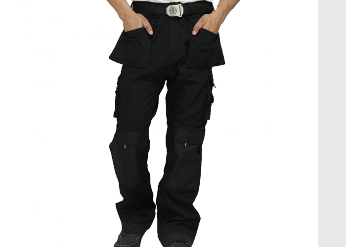 Triple Stitching Soft Mens Work Pants With Anti Slipping Elastic Waist