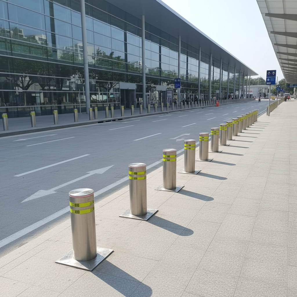 Rising Security Bollards for Vehicle Access