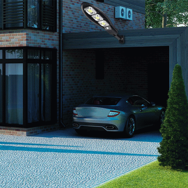 Outdoor 80lm 200w Solar Powered Road Lights PIR Motion Sensor Remote Control