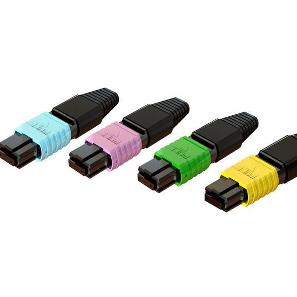 Female Male MPO Fiber Optic Connector 4 - 24 Cores Optical Fiber Communication