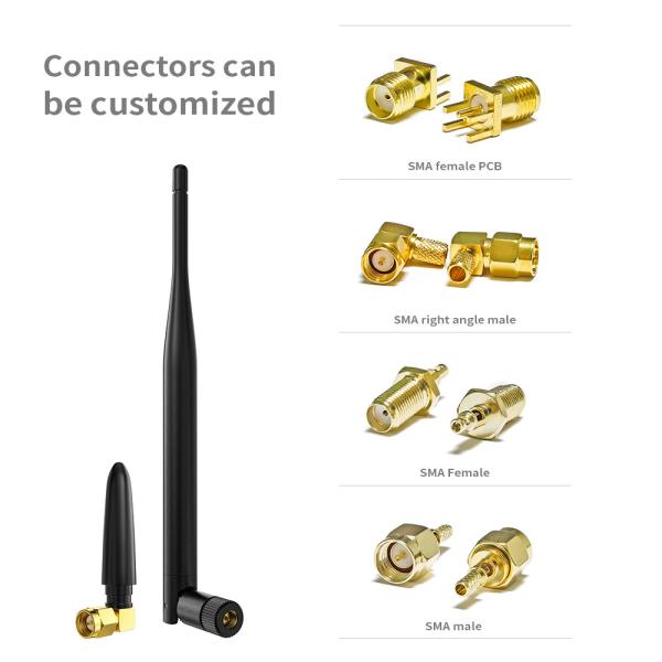 2400-2500 MHz/5000-5800 MHz/600-6000 MHz Antenne de canard en caoutchouc sans fil pour intérieur / extérieur