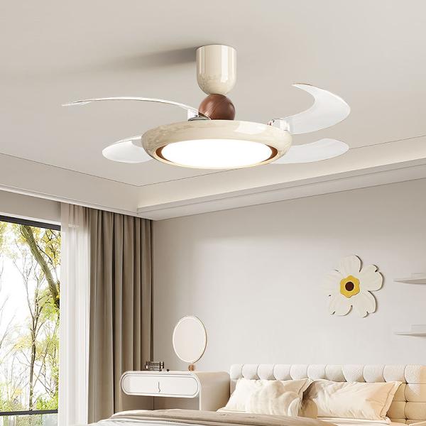 Ventilateurs intérieurs de luxe de 42 pouces, Ventilateurs de plafond de salon modernes avec des lumières lumineuses
