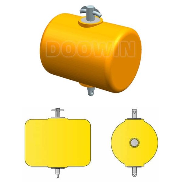 Barrel Commercial Mooring Buoys Chain Through Type Marine Barrier Floats