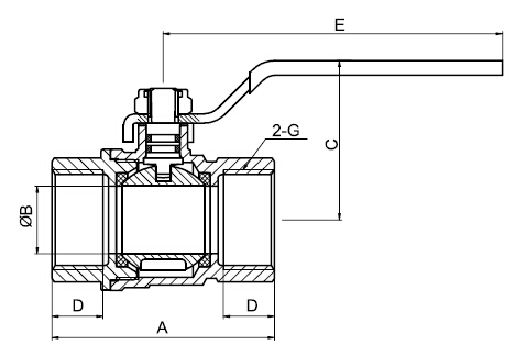 DN Design Brass Plumbing Valves For Water Line Hot Forged Bronze Surface