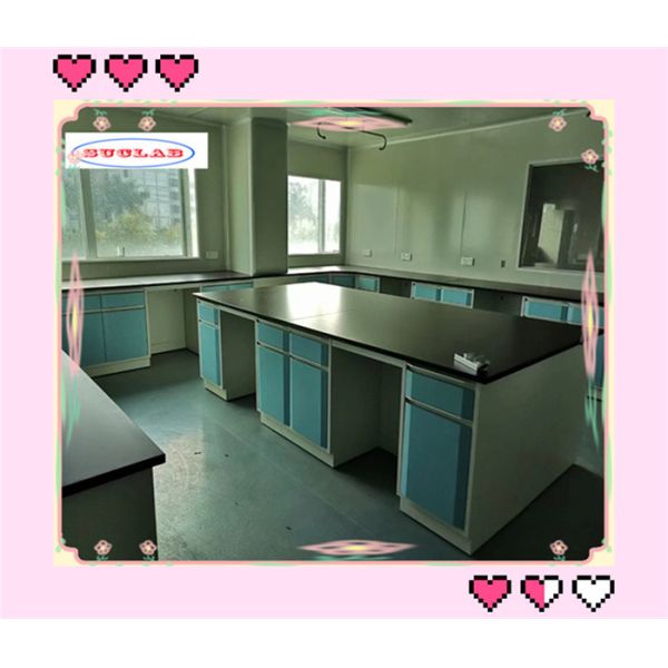 Steel  Drawer Chemistry Lab Bench Laboratory Furniture with Phenolic Worktop 150cm X 75cm X 90cm