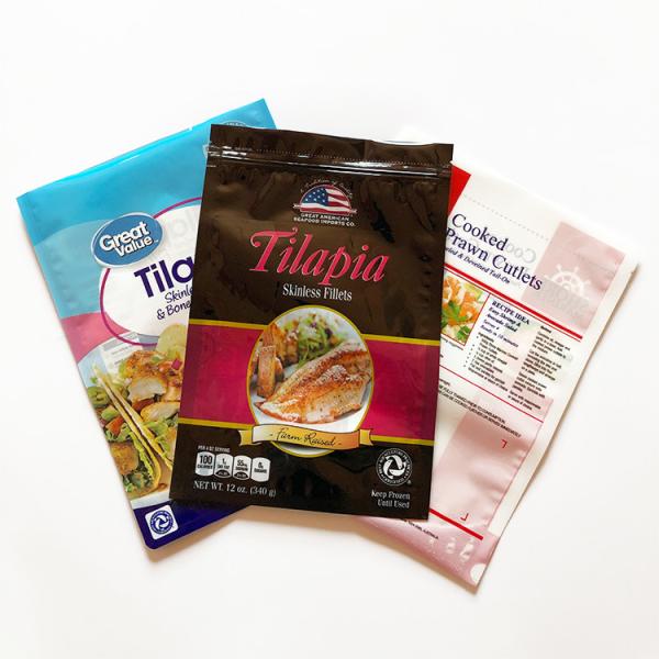 Custom oem food grade zip biodegradable food grade k plastic seafood vacuum packaging bag