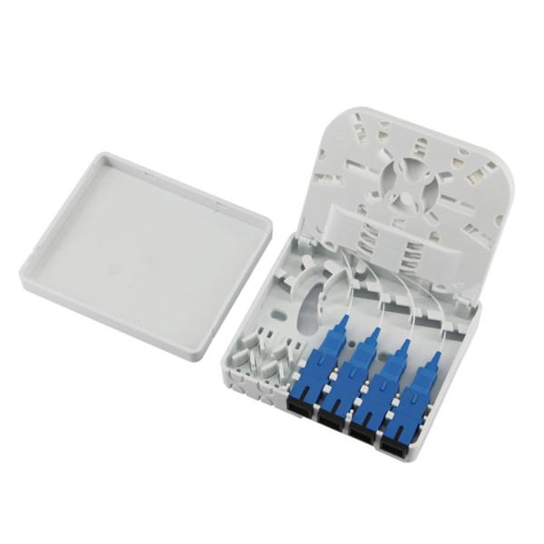 4 o SC portuário LC FTTH Mini Fiber Optic Termination Box enfrenta a placa