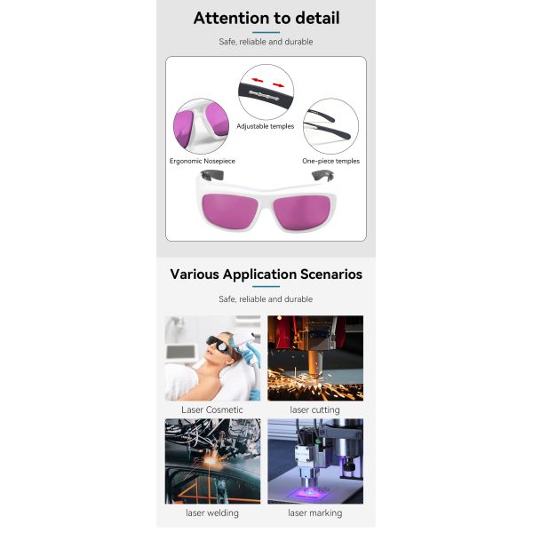 co2 laser protection glasses co2 laser protection glasses eye protection glasses professional laser glasses 808nm 810nm 904nm 980nm 1064nm 800-1080nm Laser glasses protection eye protection glasses