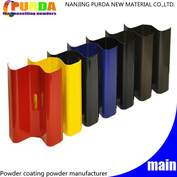 Epoxy Polyester High Gloss Powder Coat Blue Color Environmental Friendly