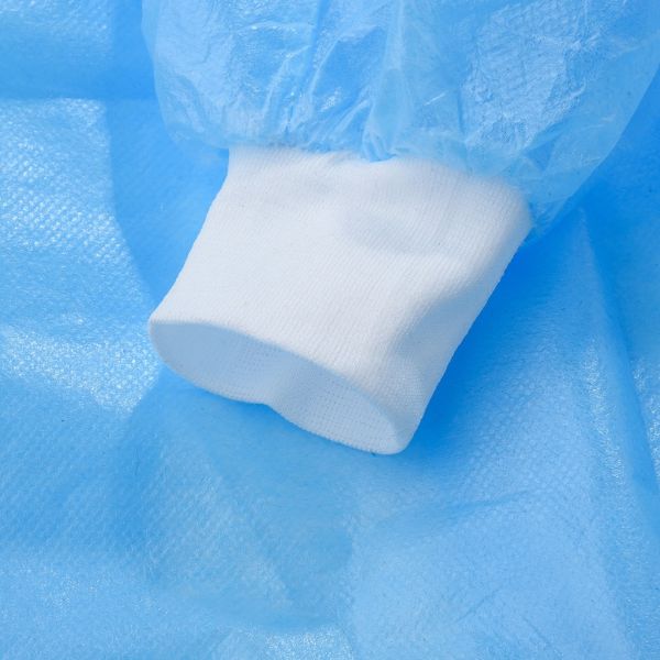 Elastic Cuffs Disposable Non Woven Isolation Gown