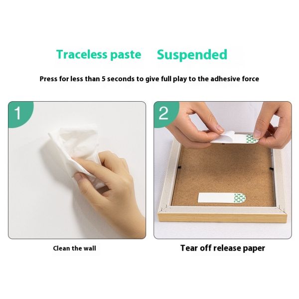 Acrylic Adhesive Removable for Magic Tape No Trace Back Arrow Tape for Photos Nail-Free Hook Artifact for Wide