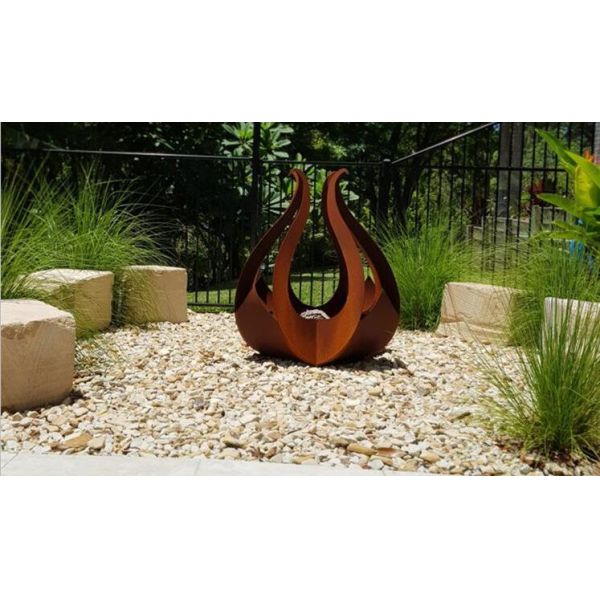 Декоративные большие плантаторы цветка шарика лезвия металла Corten для ландшафта сада